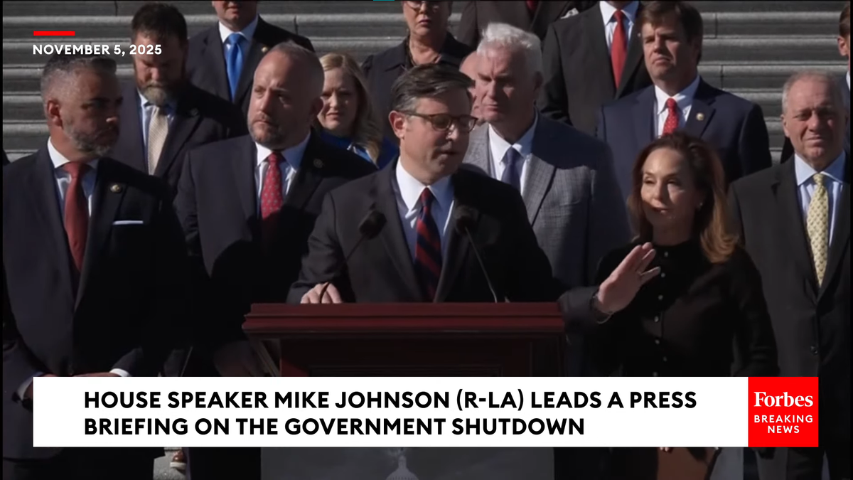 'Wait, wait, wait!' Mike Johnson hushes MAGA lawmaker shouting at disruptor