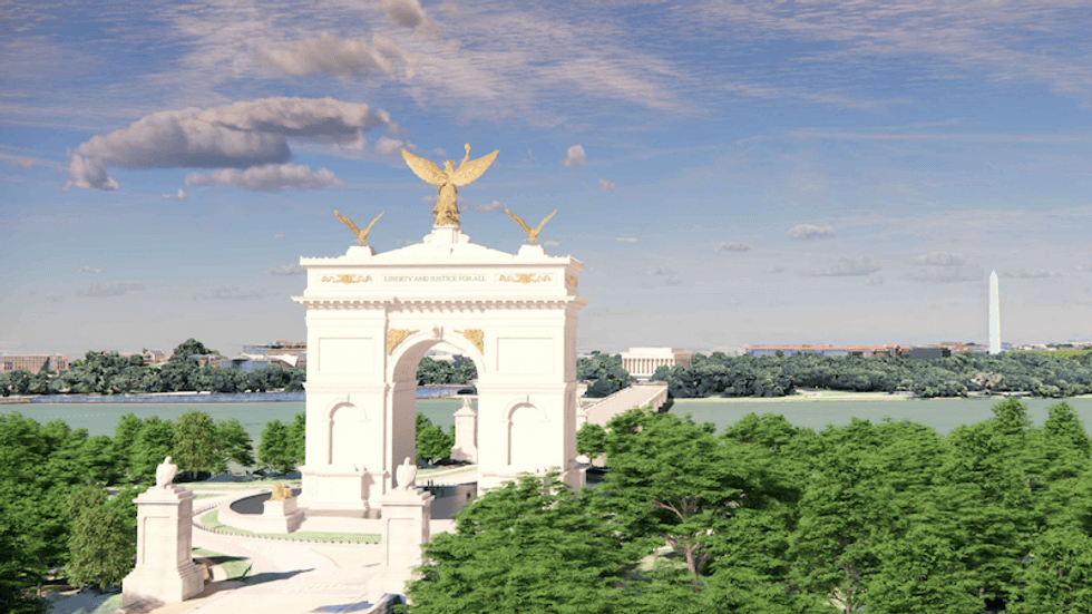 'Wasteful, gaudy, disruptive': Massive scale of Trump's arch would radically alter DC