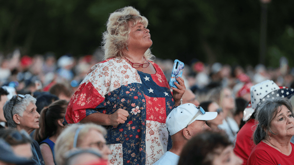 'Packed to the brim!' Trump claims 'fantastic' turnout to his Great American State Fair