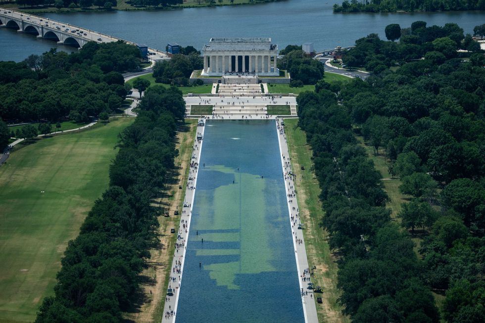 Trump's reflecting pool mess is just the latest self-made crisis he is blaming on others