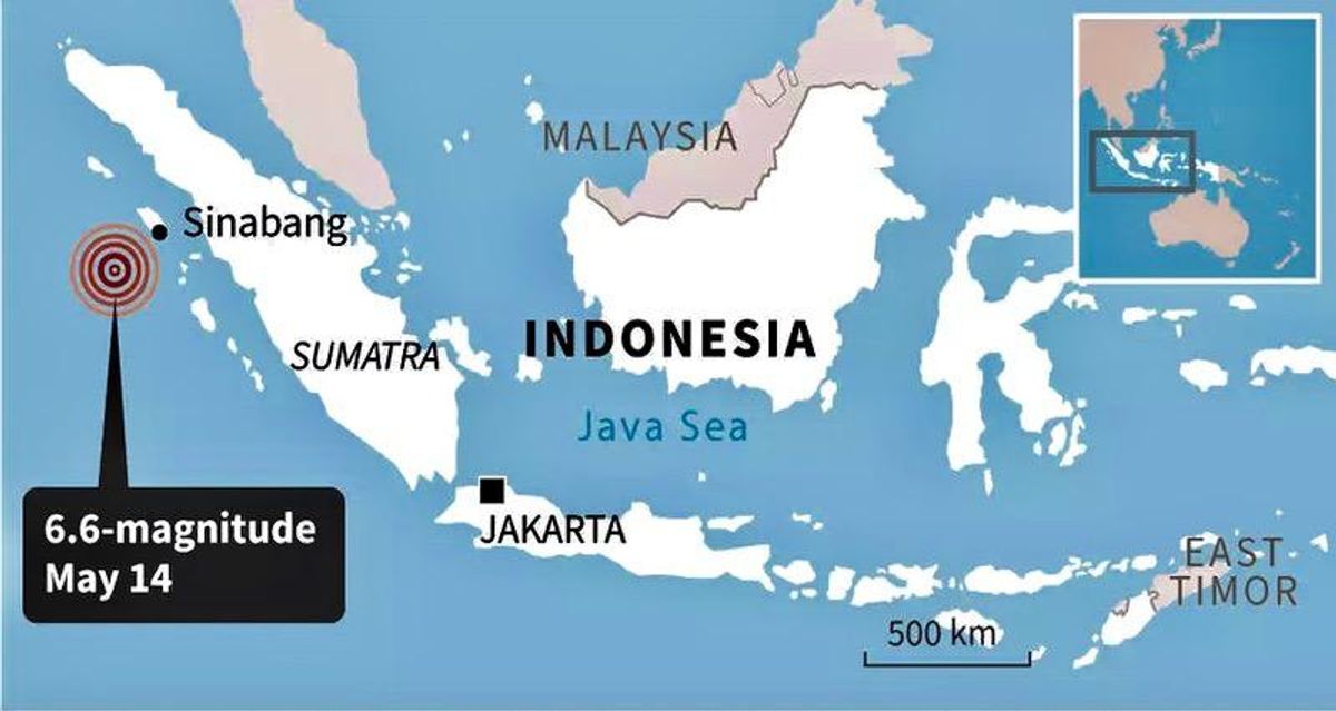 6.6 magnitude quake hits off Indonesia's Sumatra: USGS