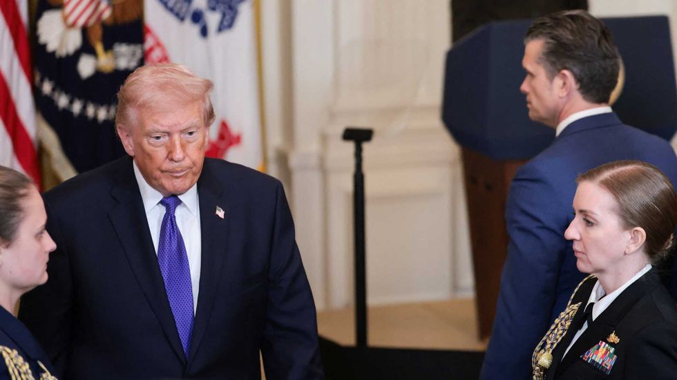 Trump baffles as he goes off script during Medal of Honor ceremony