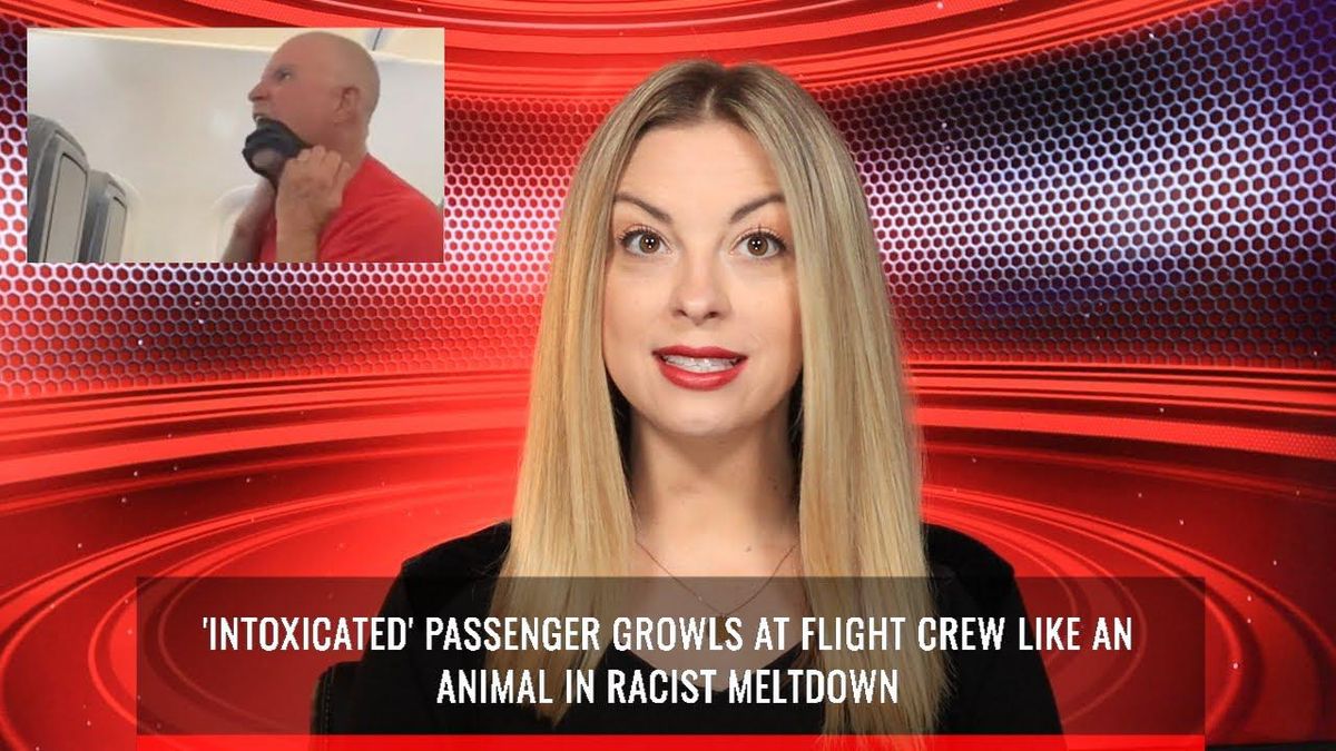 'Intoxicated' passenger growls at flight crew like an animal in racist meltdown