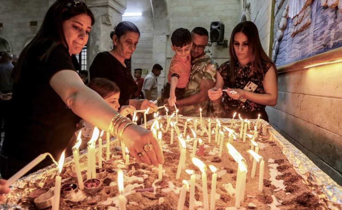 Iraqi Christians celebrate first Easter 'Holy Fire'