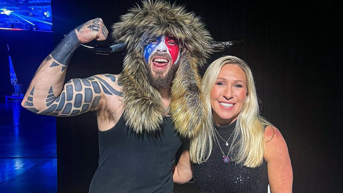 'I was honored': Marjorie Taylor Greene gushes after photo op with QAnon Shaman