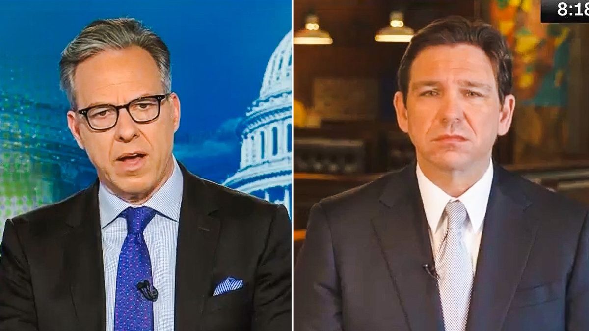 'I still haven't heard you condemn it': Tapper scorches DeSantis for anti-Semitic remarks