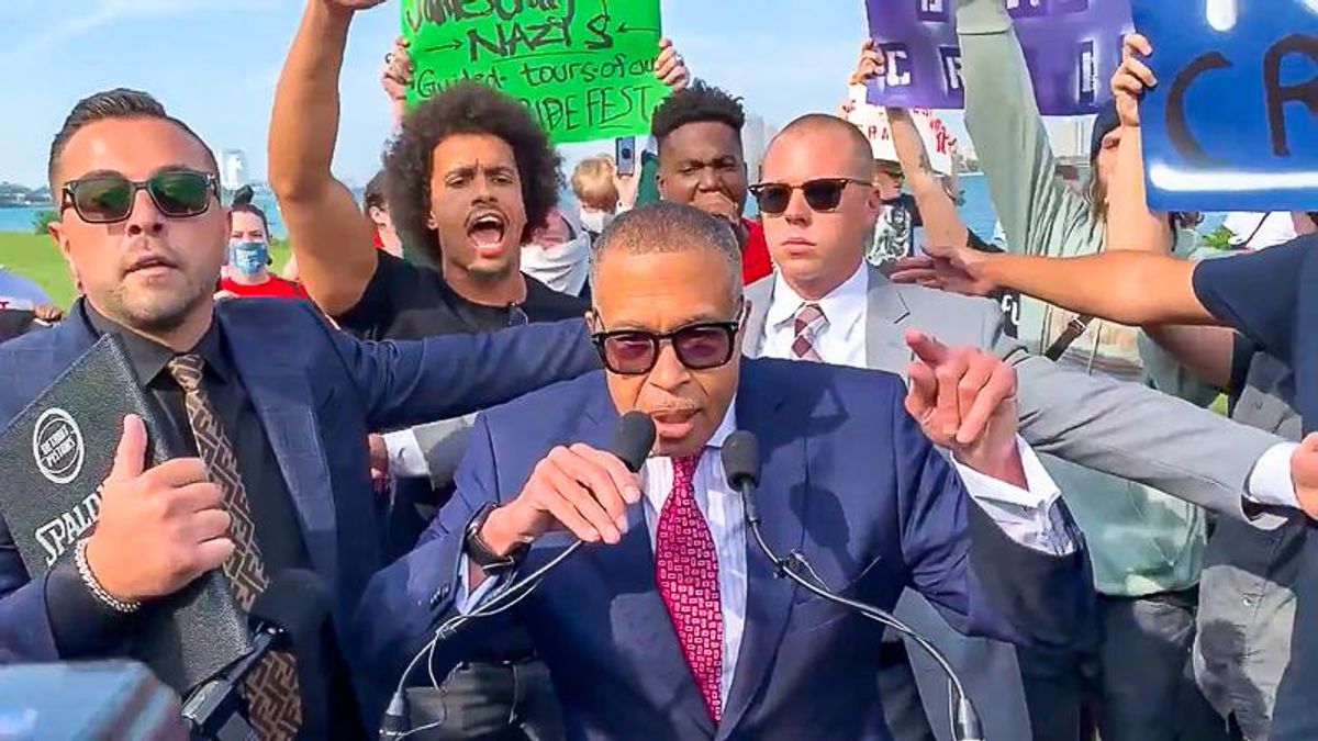 WATCH: Protesters shut down Detroit's ex-police chief as he tries to announce campaign for governor
