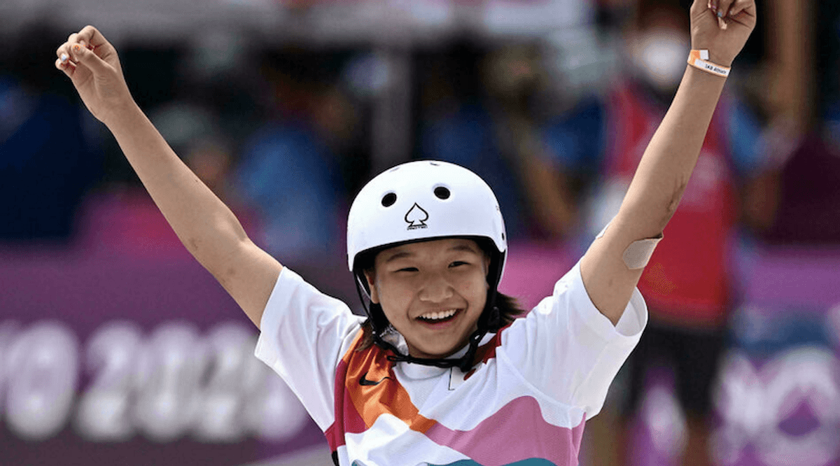 Japan's Nishiya, 13, becomes first women's Olympic skateboard champion