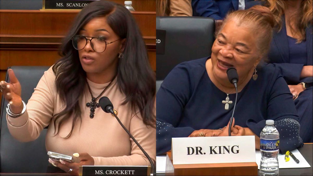 Jasmine Crockett gets into a heated clash with MLK's right-winger niece