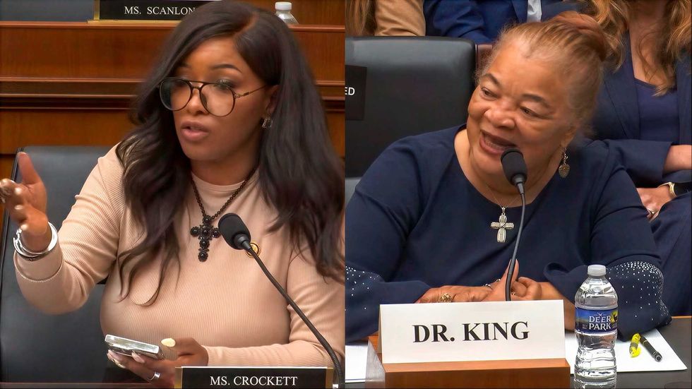 Jasmine Crockett gets into a heated clash with MLK's right-winger niece