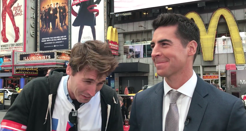 WATCH: Comedian tracks down Fox’s Jesse Watters and mocks him to his face for his racist segments