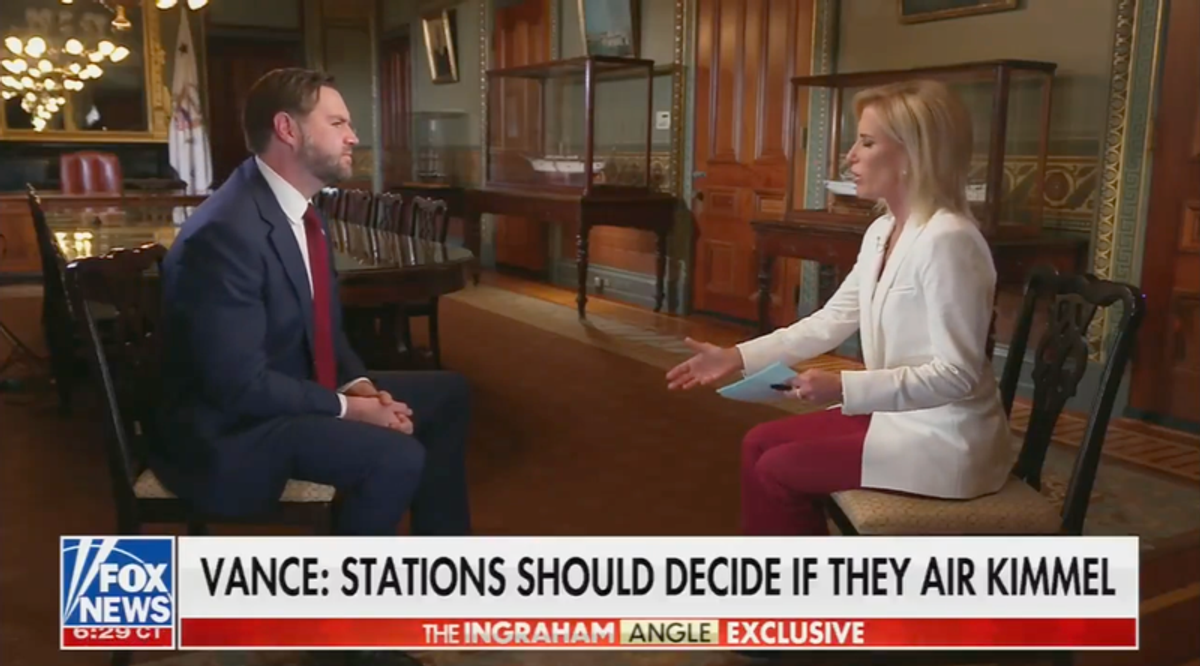 'Why should the government chime in?': Fox News host presses JD Vance over Kimmel