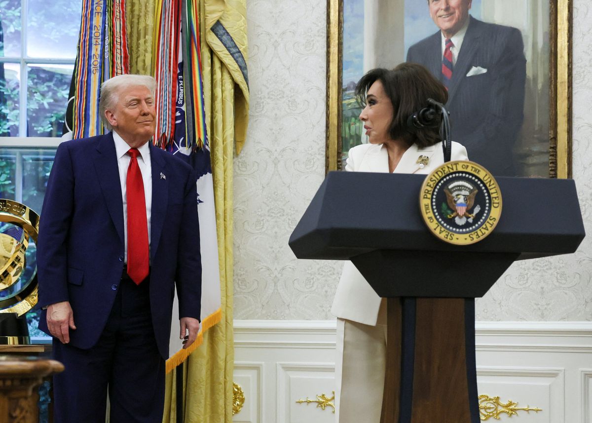 'Just want to talk to him': Pirro suffers awkward media moment after swearing-in