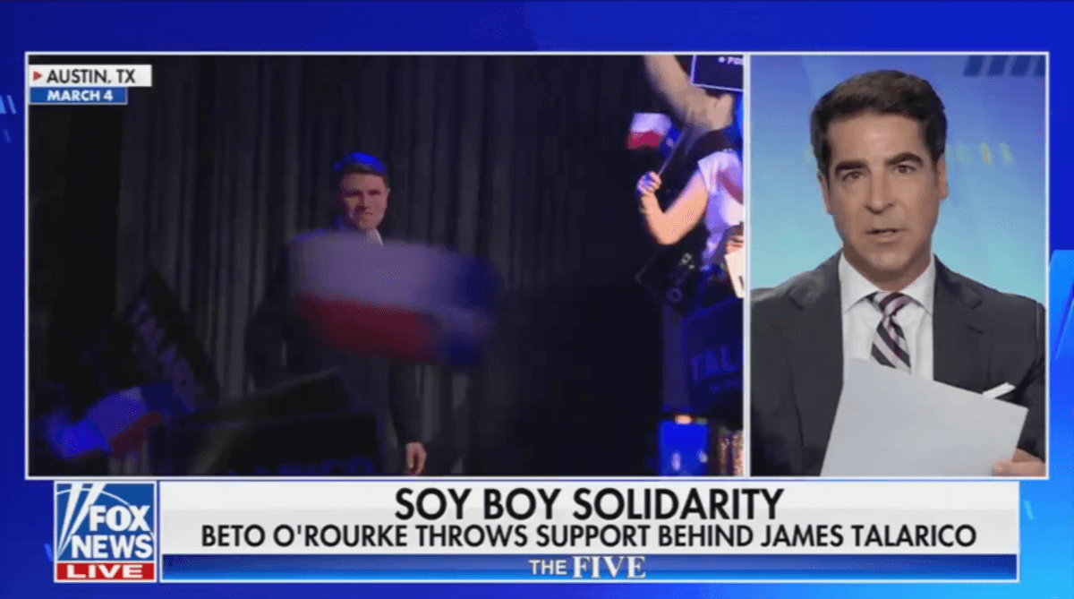Jesse Watters brutally mocked for his strange 'obsession' over candidate's masculinity