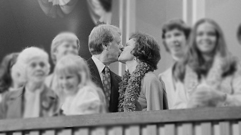 Jimmy and Rosalynn Carter at Democratic Convention with family