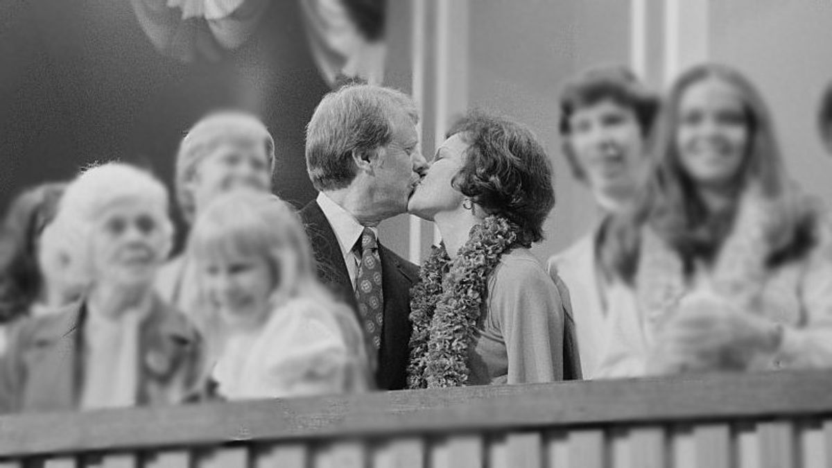 Jimmy and Rosalynn Carter at Democratic Convention with family