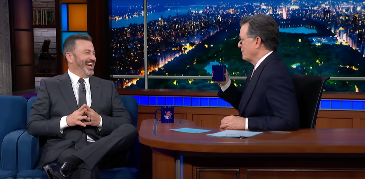 'Drive the president nuts': Kimmel and Colbert tag team to shoot barbs at Trump