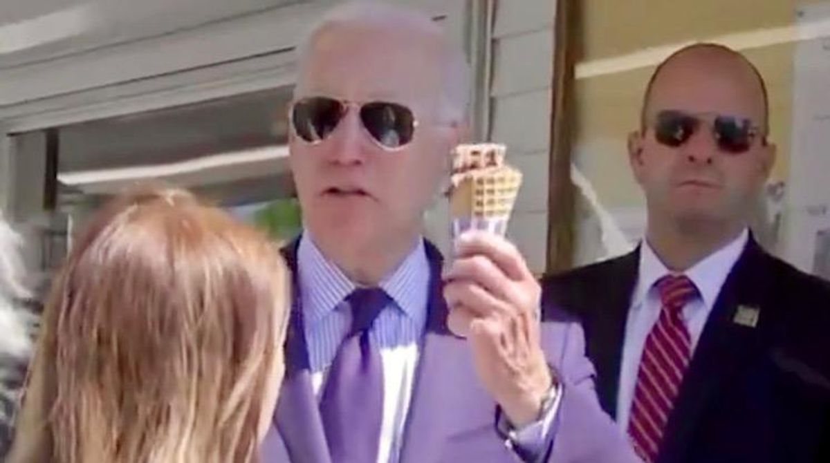 Apparent Trump supporter yells gay and racial slurs at Biden as president visits ice cream shop