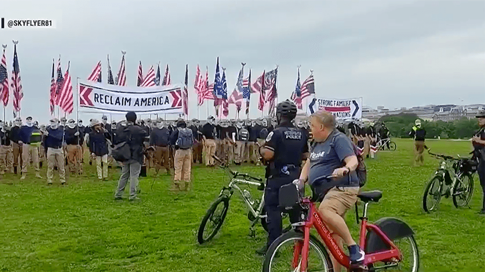 'Now get out of my town': How one man on a bicycle rattled white supremacists at D.C. rally