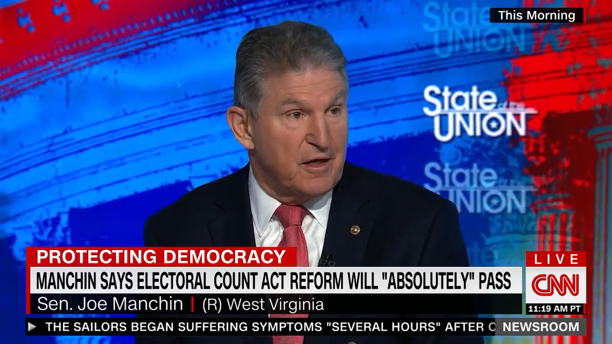 CNN mistakenly labels Joe Manchin a Republican after he endorses GOP's Lisa Murkowski