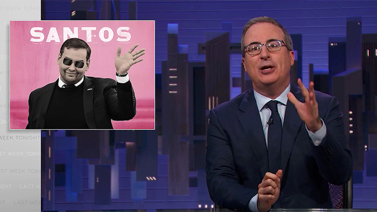 John Oliver begs for George Santos to be in Bravo Housewives 'menagerie of damaged humans'