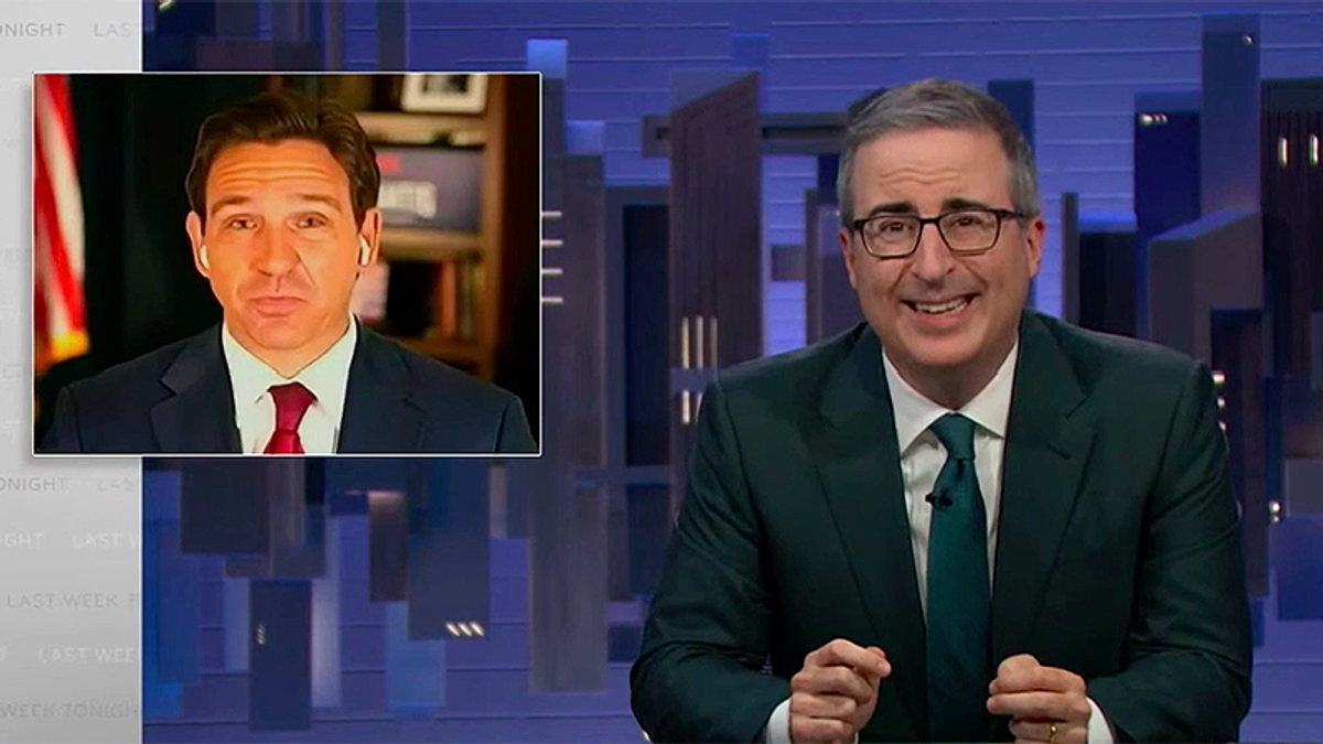 John Oliver calls Ron DeSantis 'pathetic' for his comeback against shoe lifts mockery