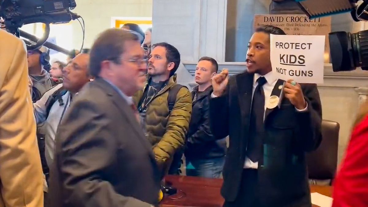 Watch: 'Shameful' Republicans mobbed by anti-gun protesters in Nashville