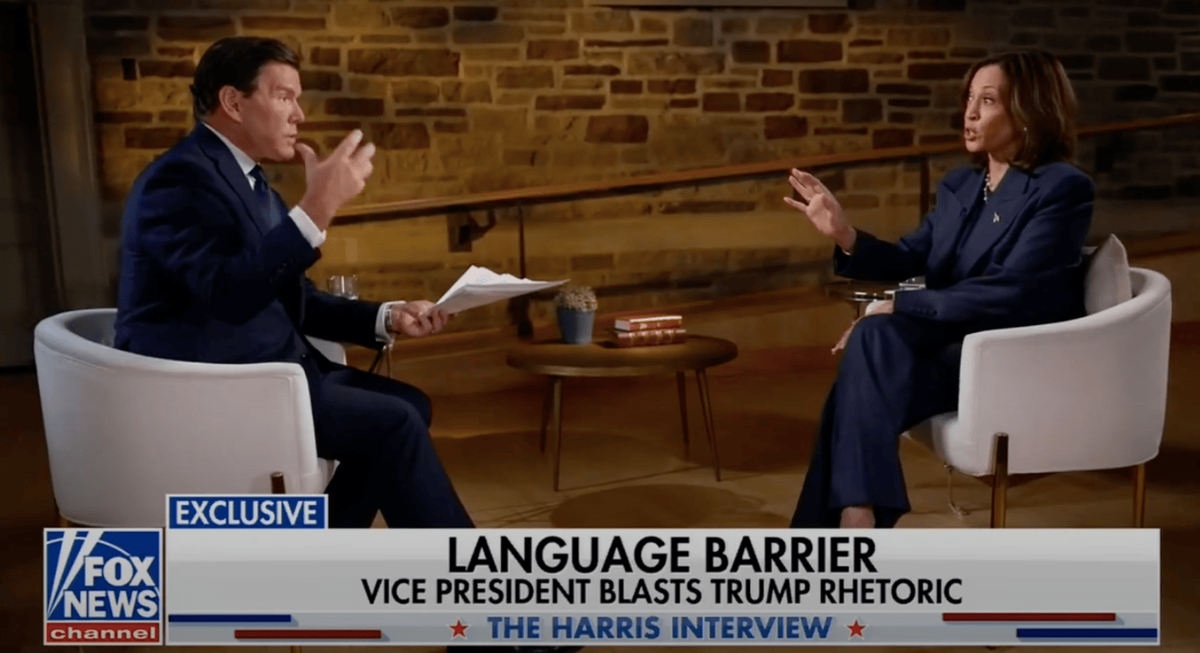 ‘That’s not what you just showed’: Kamala Harris claps back at Fox News interviewer