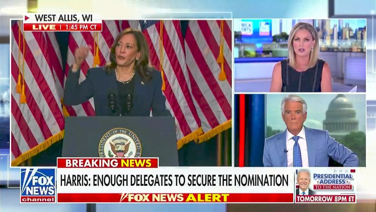 Fox News cuts off Kamala Harris' first campaign speech after she comes for Donald Trump
