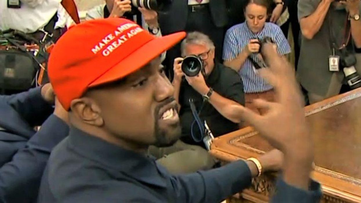 Kanye West meets with former Trump fixer Michael Cohen -- while wearing a bizarre disguise: report