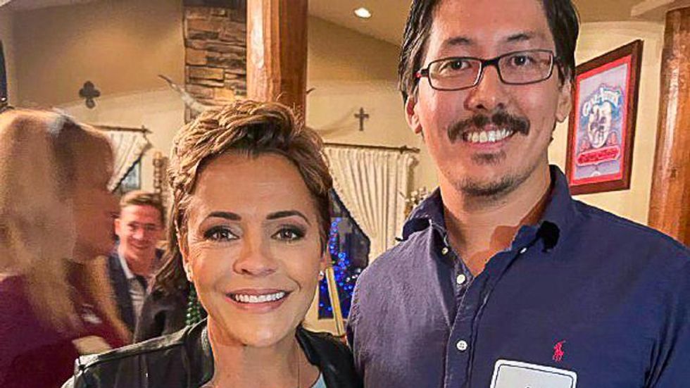 Trump-backed candidate for Arizona governor caught having dinner with top QAnon operator