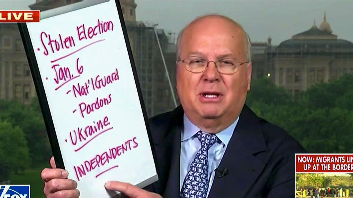 'He's got a problem': Karl Rove pulls out the whiteboard to list reasons Trump can't win