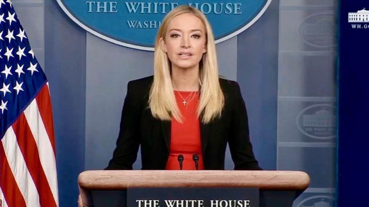 Kayleigh McEnany condemns insurrection violence 'on behalf of the entire White House' but announces support for protestors