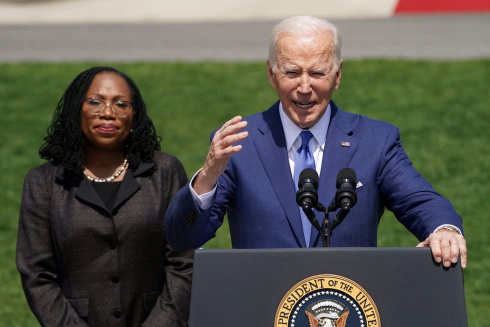 Ketanji Brown Jackson and Joe Biden