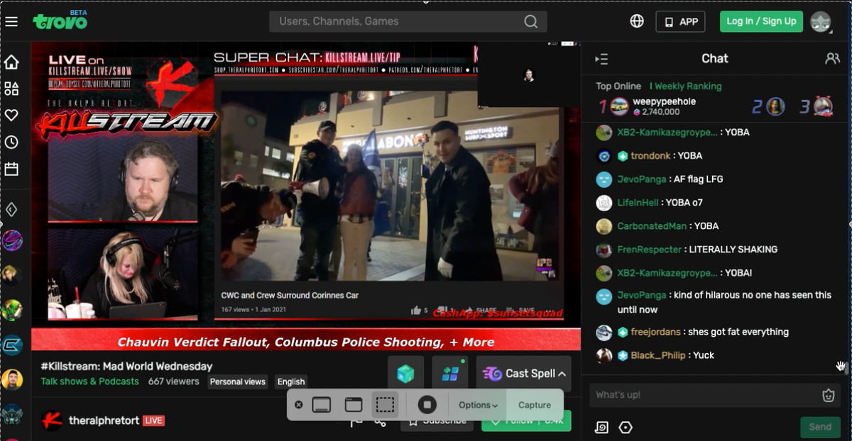 Killsream podcast (screenshot)