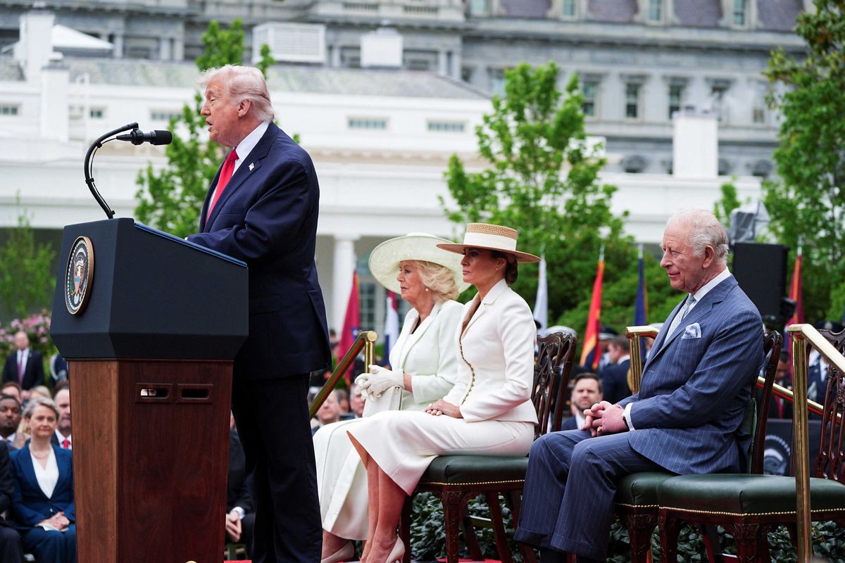 'Adrist': Trump mocked as 'mess' for slurring words in King Charles welcome speech