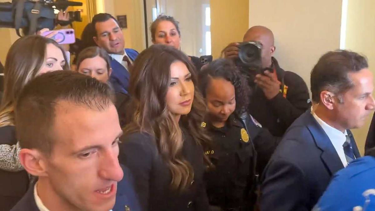 'Modern Gestapo!' Protests erupt as Kristi Noem leaves hearing early