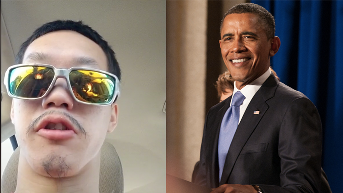 Kuachua Xiong and Barack Obama