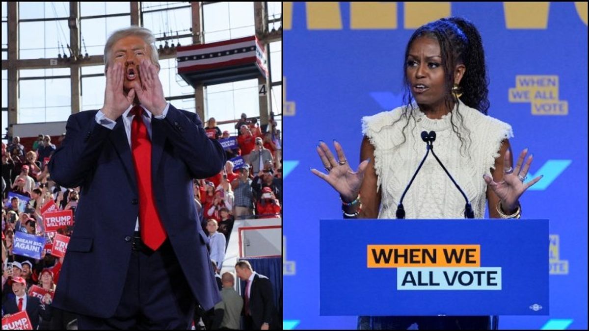 'Am I allowed to hit her now?' Trump stuns with Michelle Obama remark