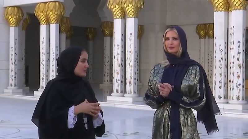 Ivanka Trump wears head scarf on UAE trip