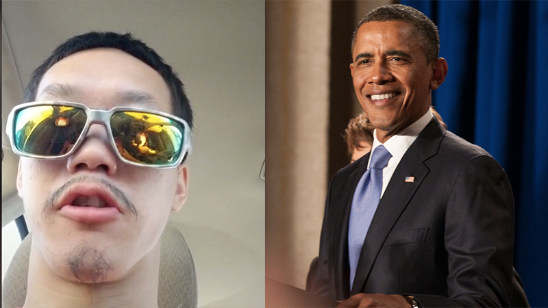 Kuachua Xiong and Barack Obama