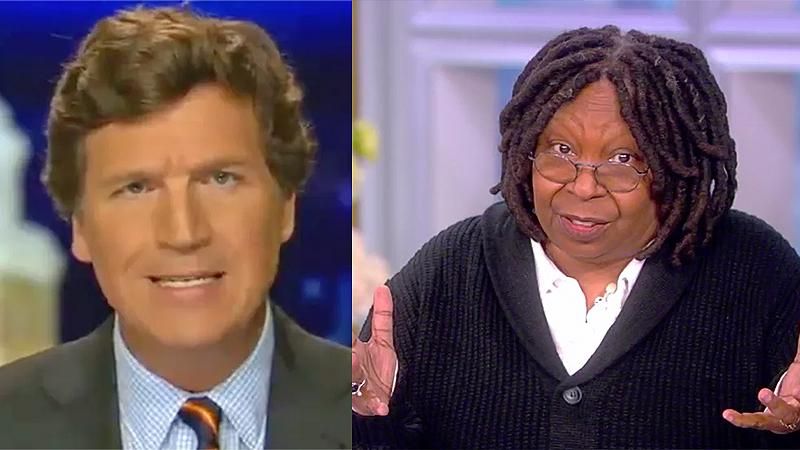 Tucker Carlson and Whoopi Goldberg