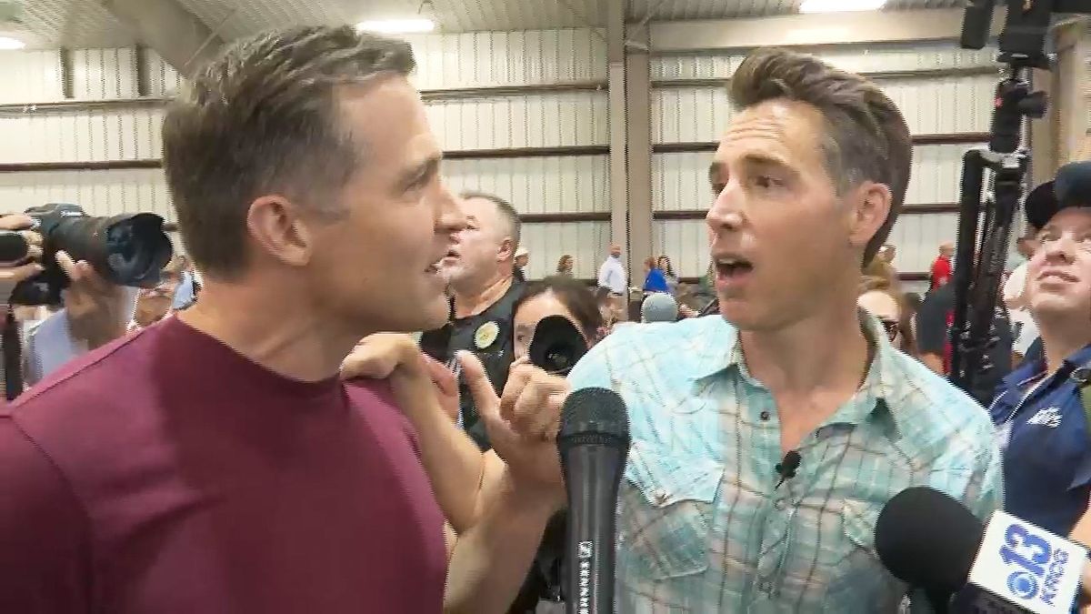 Josh Hawley chases down opponent at Missouri State Fair for argument over debate