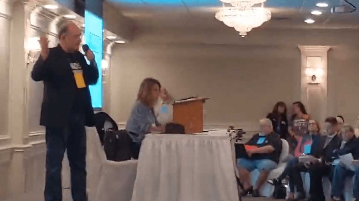 WATCH: Michigan GOP official dares crowd to have him arrested as party convention goes off the rails