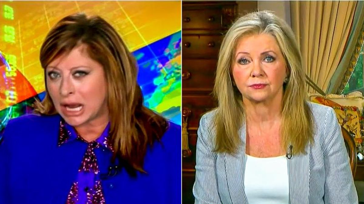 'Democrats are winning!' Maria Bartiromo melts down at Marsha Blackburn for allowing Biden to succeed