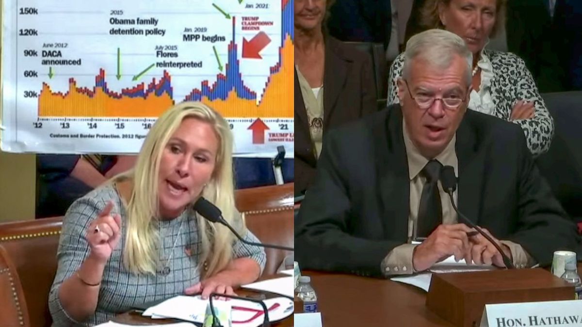 'Walls are not racist!' Marjorie Taylor Greene yells at sheriff for exposing GOP bigotry