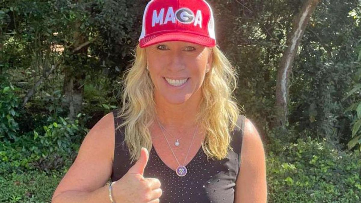 Marjorie Taylor Greene rallies behind 'nonviolent' MAGA rioter shown on video assaulting cops
