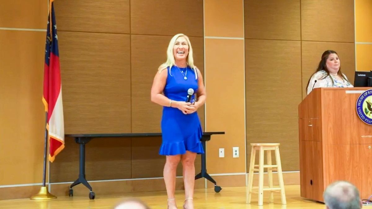 'The right note': Marjorie Taylor Greene laughs as supporter suggests executing opponents