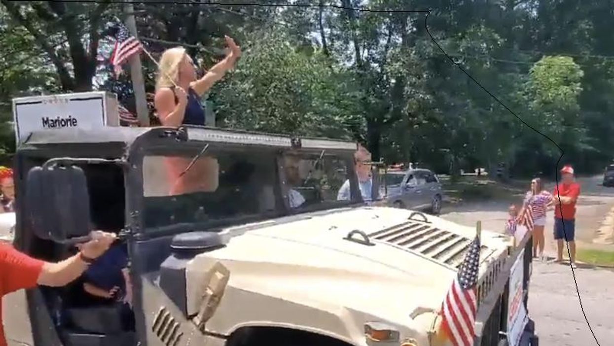 'Literally 10s of people coming out to see the crazy lady': Marjorie Taylor Greene buried over tiny turnout parade videos