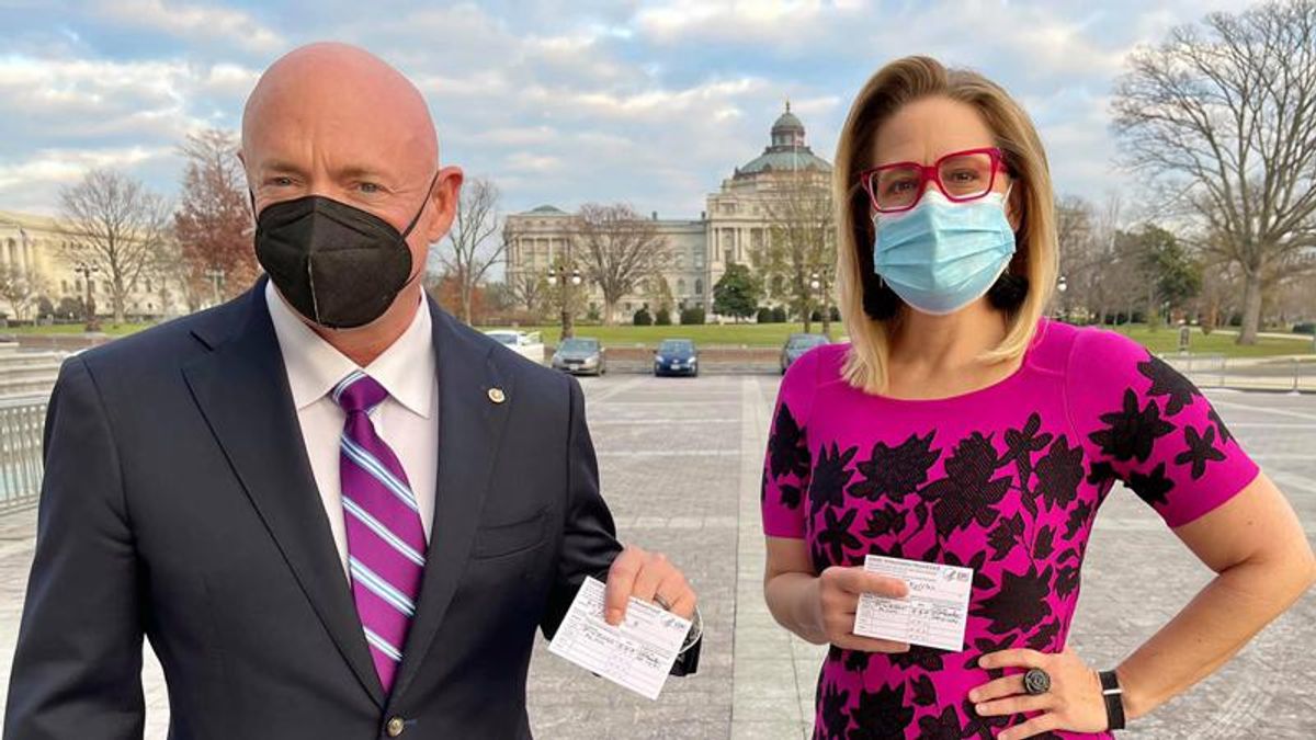 Dems pressure Mark Kelly and Kysten Sinema to end the filibuster — and stop GOP voter suppression